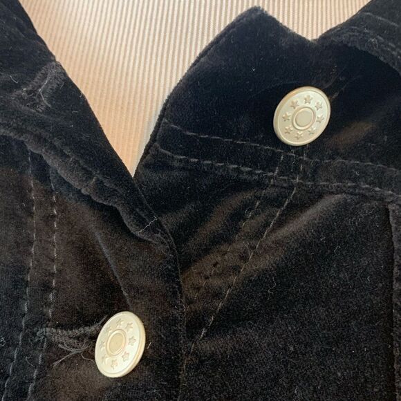 Y2K black velvet fitted Shacket L - Picture 6 of 6